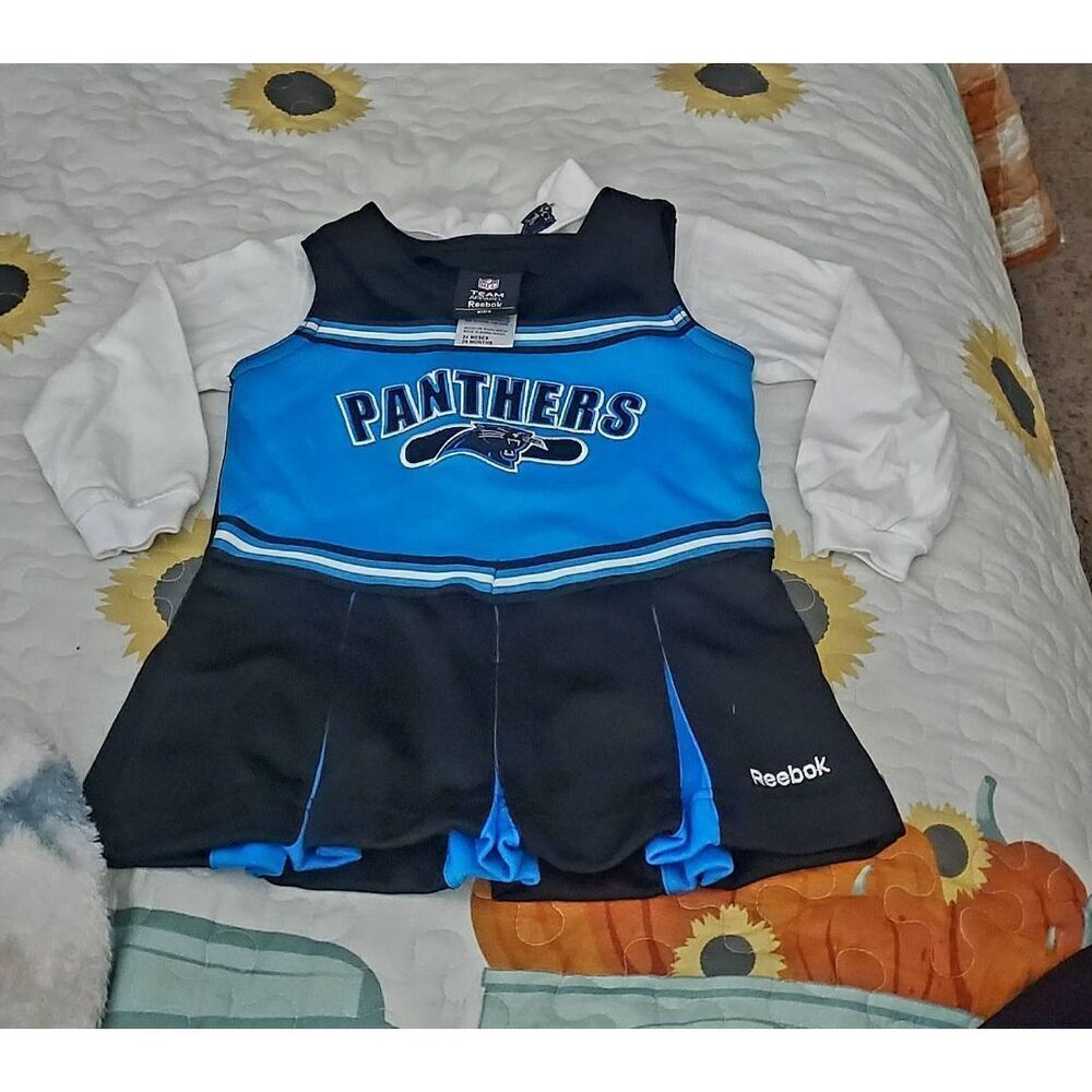 VINTAGE REEBOK TODDLERS CAROLINA PANTHERS CHEERLEADING OUTFIT